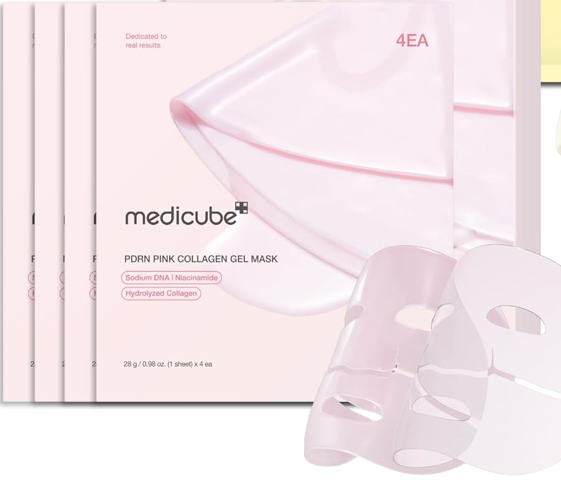 Medicube - PDRN Pink Collagen Gel Mask Set 27g x 4 Sheets
